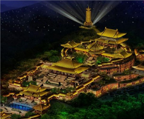六祖禅院亮化工程设计