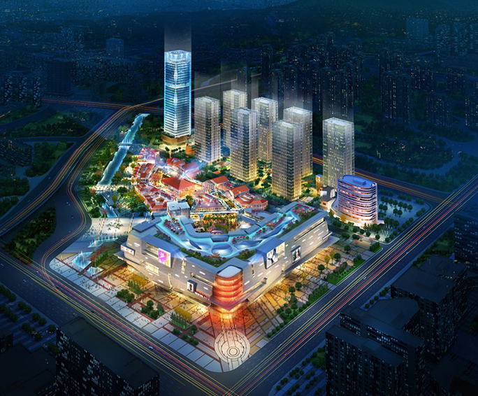 福州东二环泰禾广场四期酒店及办公楼泛光照明工程