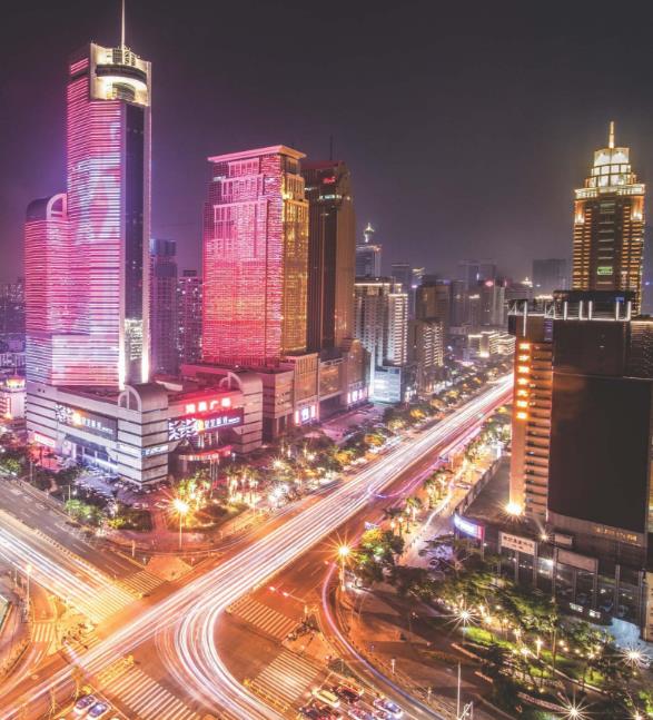深圳特区建设四十周年,深圳市深南东路段夜景照明工程